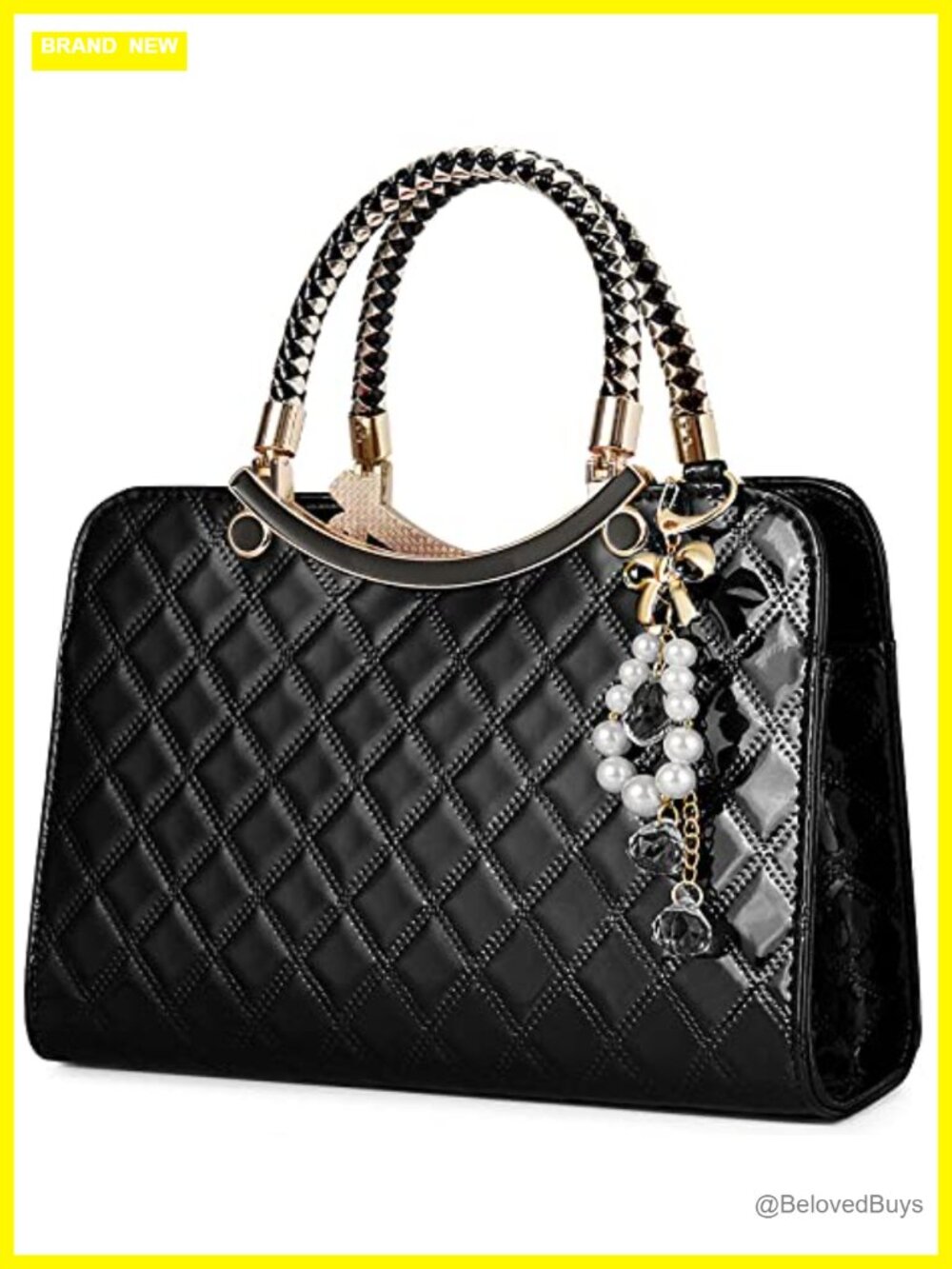 Patent Leather Satchel Handbag Women Top Handle Crossbody Shoulder Bag